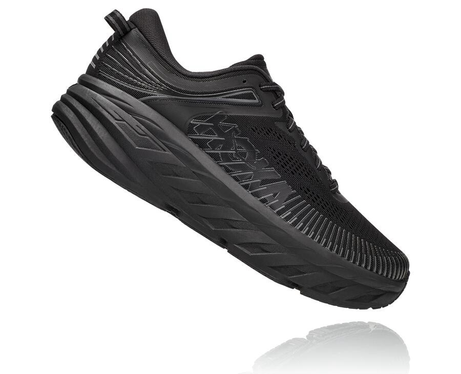 Tenis Hoka One One Hombre Negros - Bondi 7 - XRJM60734